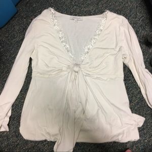 3/$20 BOSTON PROPER long sleeve with bow and lace
